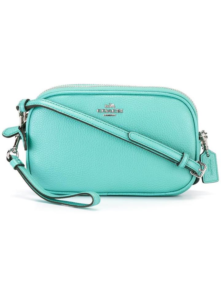 Coach 'aqua' Clutch, Women's, Blue, Leather