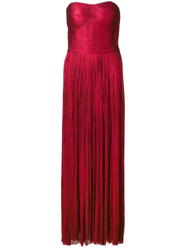 Maria Lucia Hohan Strapless Long Dress - Red