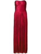 Maria Lucia Hohan Strapless Long Dress - Red