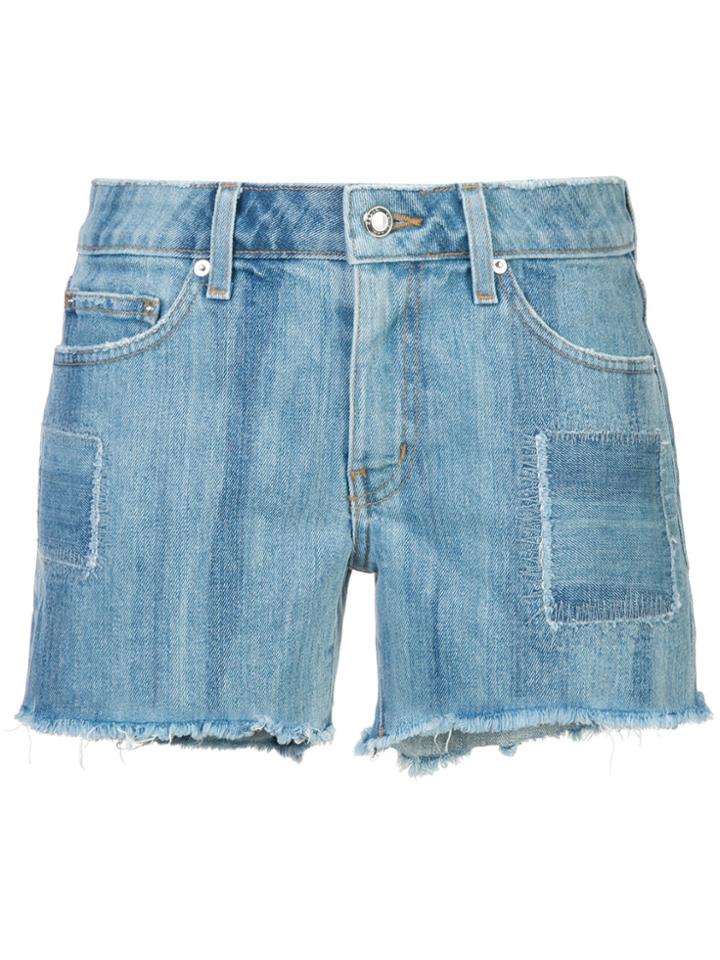 Derek Lam 10 Crosby Quinn Long Girlfriend Denim Short Pinto - Blue