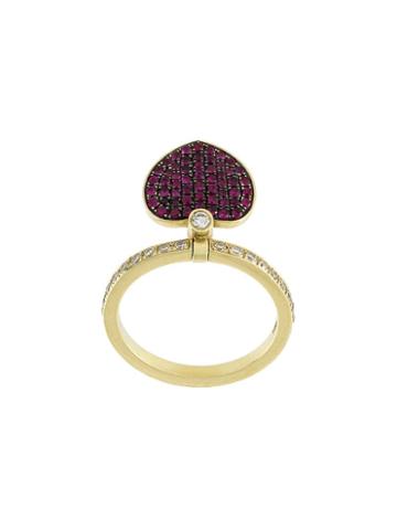 Jagga Diamond 'love Heart' Ring, Women's, Metallic