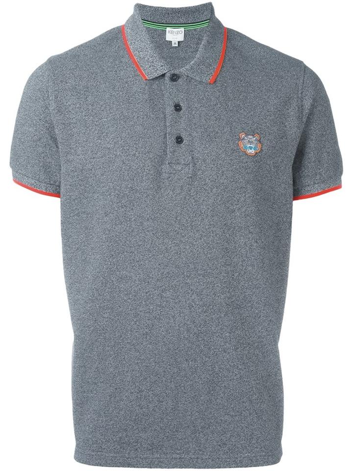 Kenzo 'tiger' Polo Shirt, Men's, Size: Small, Grey, Cotton