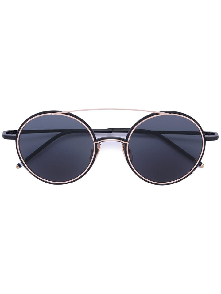 Thom Browne Eyewear Round Framed Sunglasses - Black