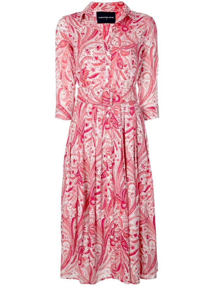 Samantha Sung Audrey Paisley Dress - Pink