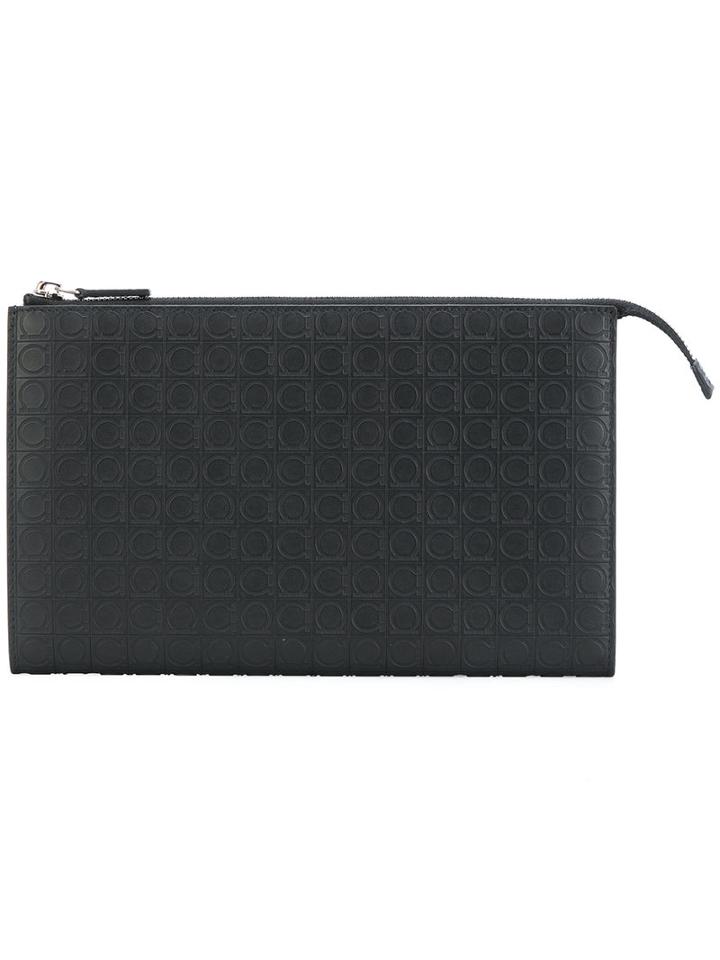 Salvatore Ferragamo - Gancino Clutch - Men - Calf Leather - One Size, Black, Calf Leather