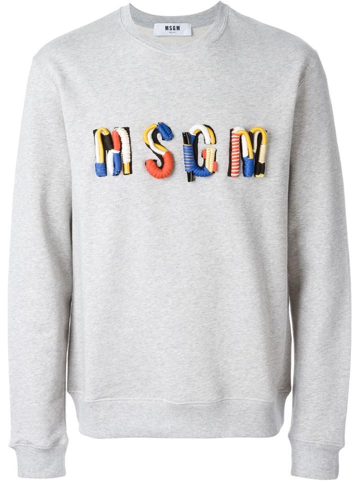 Msgm Rope Logo Appliqué Sweatshirt