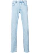Givenchy Logo Panel Straight Leg Jeans - Blue