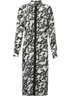Midi Printed Shirt Dress, Women's, Size: 38, Black, Silk, Andrea Marques