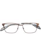 Alexander Mcqueen Eyewear Rectangle Frame Glasses - Metallic