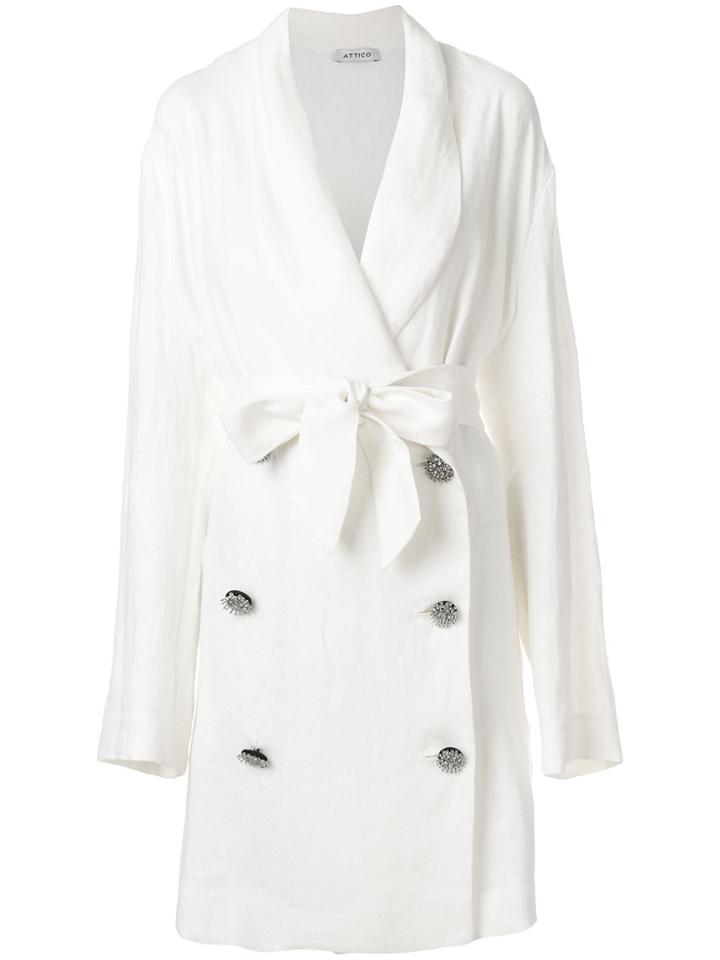 Attico Loose Fit Coat - White