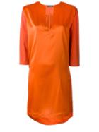 Twin-set Three-quarter Sleeve Tunic, Women's, Size: Xs, Yellow/orange, Silk/spandex/elastane/cotton