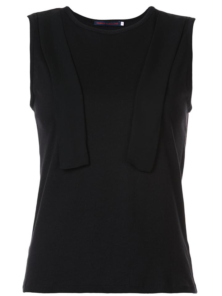 Harvey Faircloth - Draped Detail Tank - Women - Cotton - S, Black, Cotton