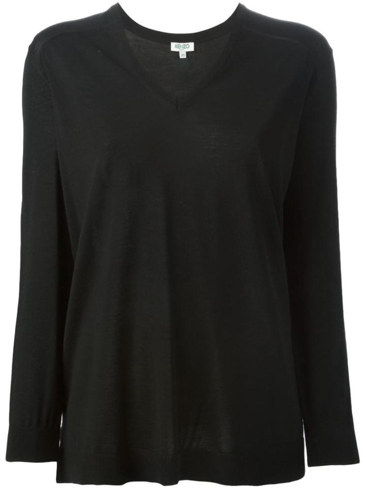 Kenzo V-neck Sweater, Women's, Size: Xl, Black, Wool