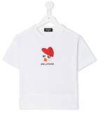 Dsquared2 Kids Heart Logo Face Print T-shirt, Girl's, Size: 10 Yrs, White
