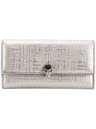 Alexander Mcqueen Skull Flap Wallet - Grey
