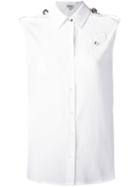Kenzo Sleeveless Shirt, Women's, Size: 38, White, Silk