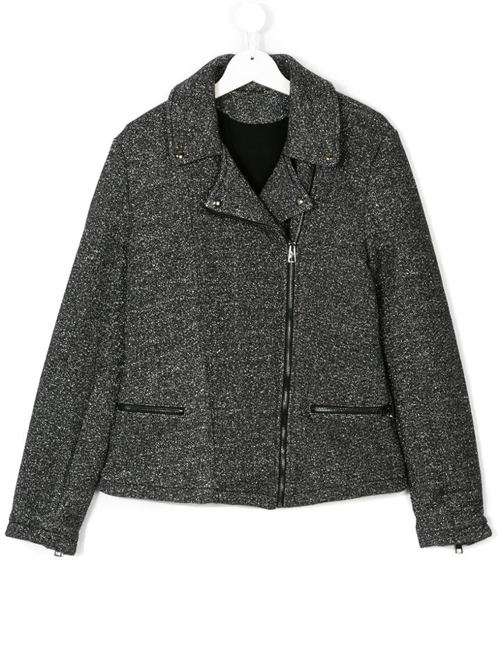 Miss Grant Kids Teen Dislocated Zip Coat - Metallic