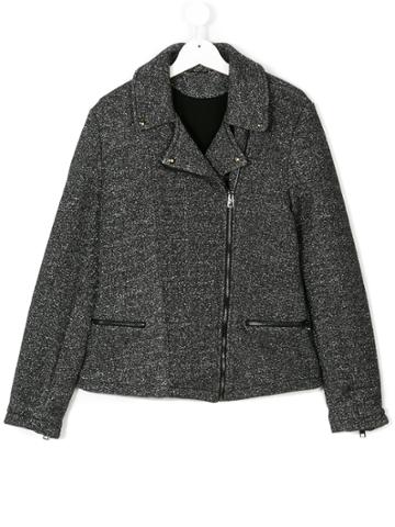 Miss Grant Kids Teen Dislocated Zip Coat - Metallic
