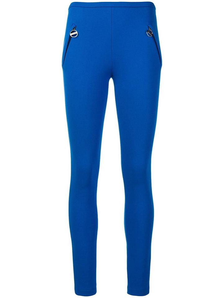 Emilio Pucci Zipped Pockets Leggings - Blue