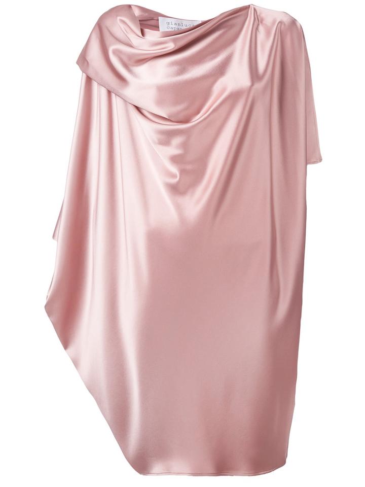 Gianluca Capannolo Draped Midi Dress, Women's, Size: 40, Pink/purple, Triacetate/polyester