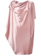 Gianluca Capannolo Draped Midi Dress, Women's, Size: 40, Pink/purple, Triacetate/polyester