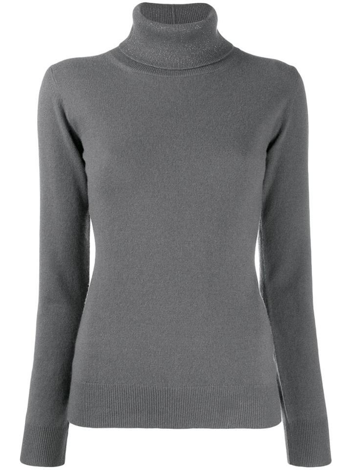 Fabiana Filippi Glitter Turtleneck Jumper - Grey