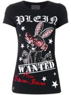 Philipp Plein Embellished Print T-shirt - Black