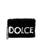 Dolce & Gabbana Black Cleo Fur Clutch Bag