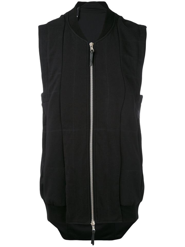 11 By Boris Bidjan Saberi - Padded Vest - Men - Cotton/elastodiene/polyamide - S, Black, Cotton/elastodiene/polyamide