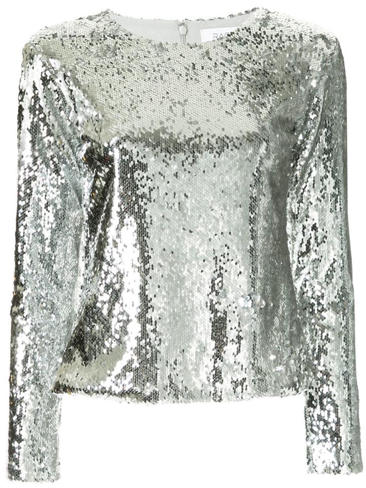 Racil Sequin Embellished Longsleeved Top - Metallic