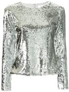 Racil Sequin Embellished Longsleeved Top - Metallic