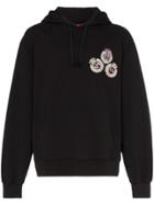 424 Crest Embroidered Hoodie - Black