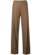 Fabiana Filippi Plain Wide Leg Trousers - Brown