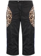 Martine Rose Leopard-patch Motocross Shorts - Black