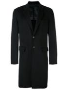 Joseph Single Breasted Coat, Men's, Size: 52, Black, Polyester/viscose/cashmere/wool