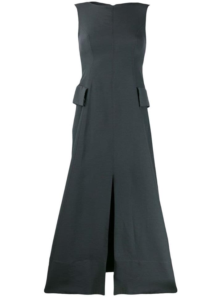 Song For The Mute Flared Midi Dress - Green