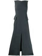 Song For The Mute Flared Midi Dress - Green