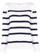 A.p.c. Striped Fine Knit Sweater - White
