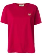 Maison Kitsuné Fox Embroidered T-shirt - Pink & Purple