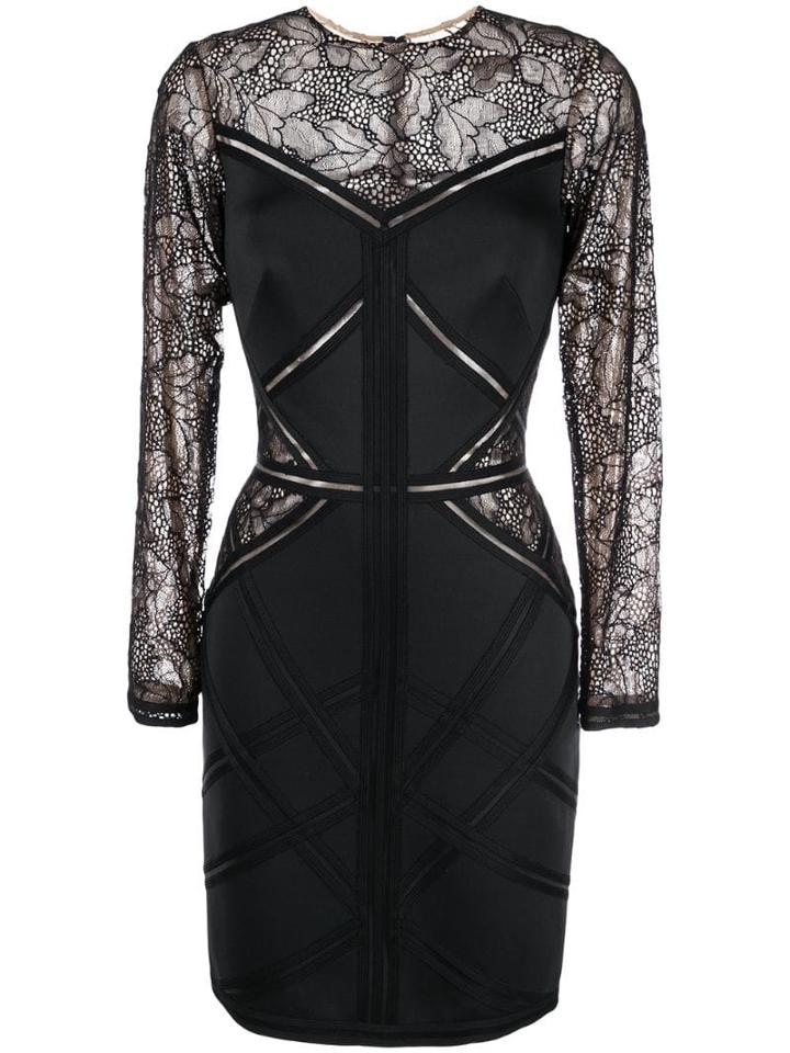 Tadashi Shoji Embroidered Long-sleeve Dress - Black