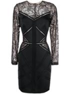 Tadashi Shoji Embroidered Long-sleeve Dress - Black