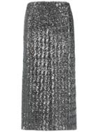 Nk Midi Skirt With Metallic Embellishments - Grey