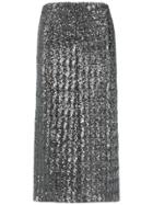 Nk Midi Skirt With Metallic Embellishments - Grey