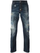 Philipp Plein 'diggin' Straight Leg Jeans, Men's, Size: 31, Blue, Cotton/polyester/spandex/elastane