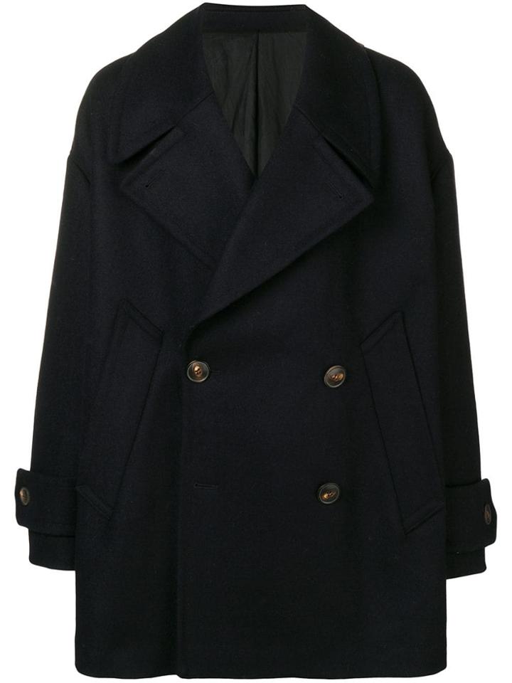 Ami Paris Oversize Peacoat - Blue