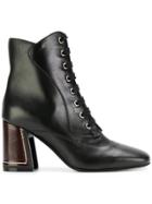 Marni Lace Up Ankle Boots - Black