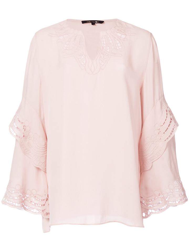Kobi Halperin V-neck Blouse - Pink & Purple