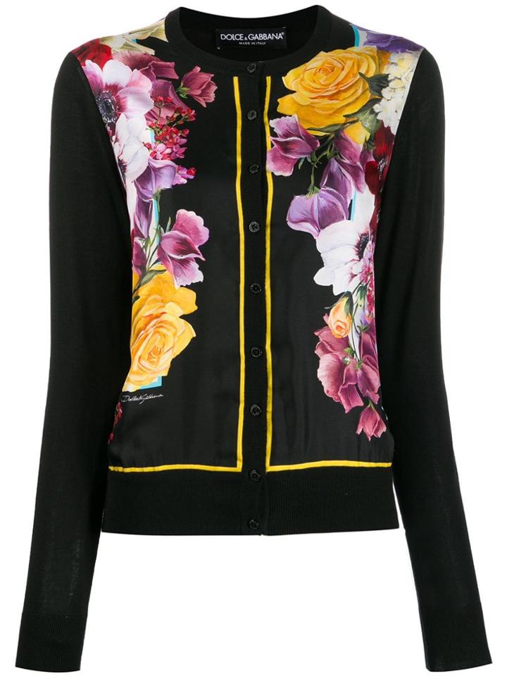 Dolce & Gabbana Floral Cardigan - Black