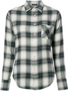 R13 'slim Boy' Plaid Shirt, Size: Xs, Grey, Cotton/viscose