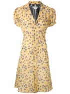 Junya Watanabe Comme Des Garçons Printed Tea Dress, Women's, Size: Large, Yellow/orange, Polyester